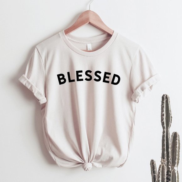 Tops - Blessed t-shirt women unisex tee super soft NEW
